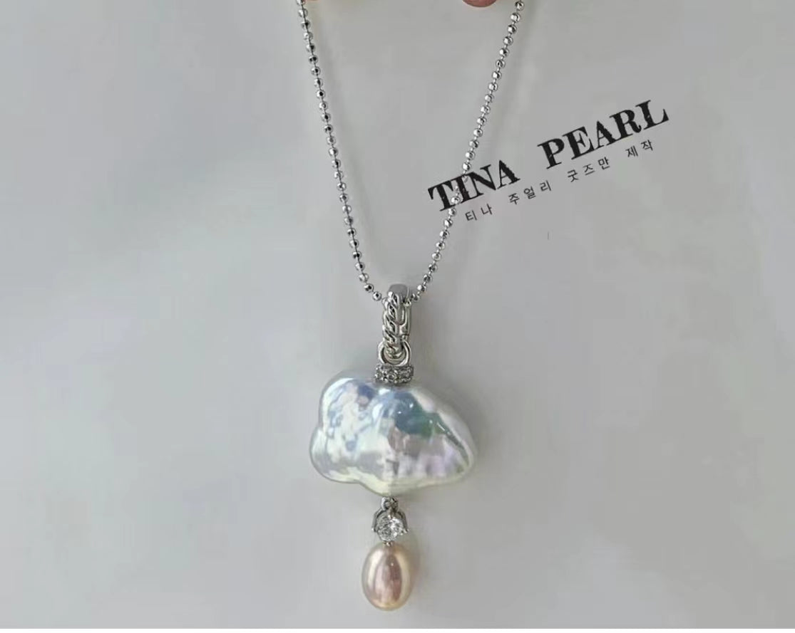 2024 tina pearls creative natural pearls cloudy earring