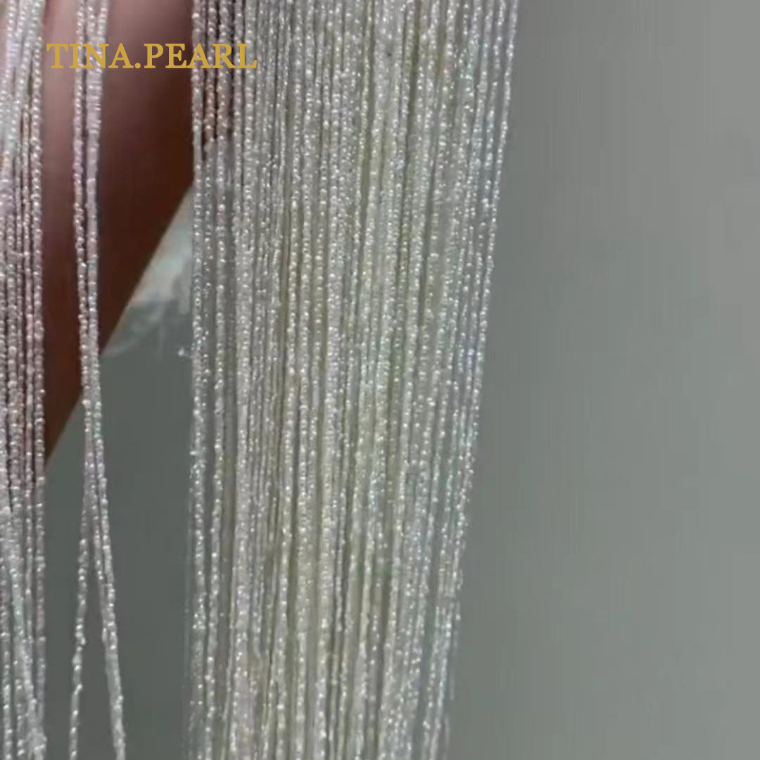 The total length of natural wild seawater pearl 1-1.5mm pearl necklace is about about40cm