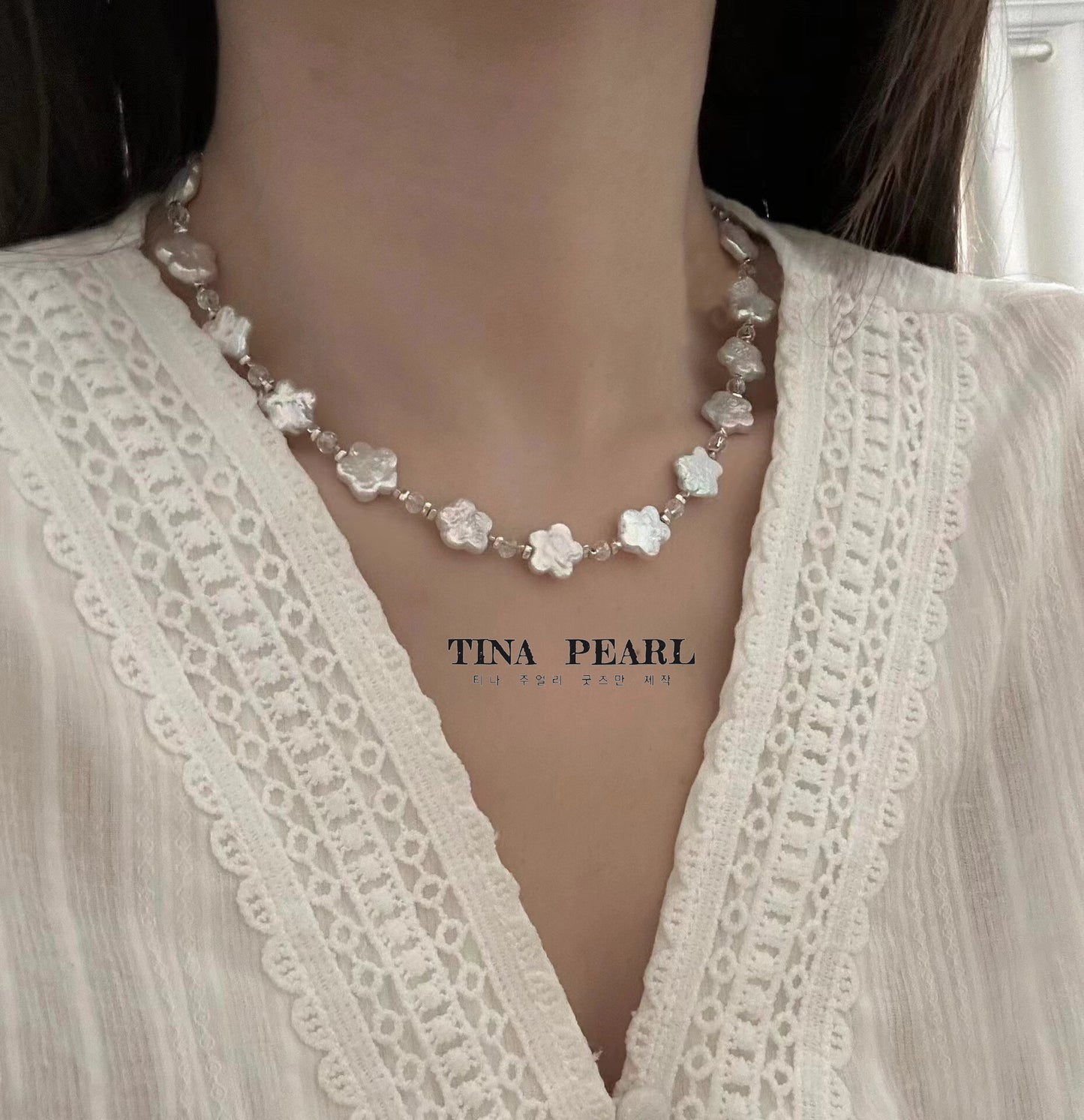 TINA Jewelry, Floral Pearls, elegant and cute pearl set