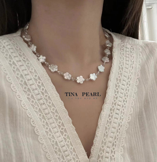 TINA Jewelry, Floral Pearls, elegant and cute pearl set