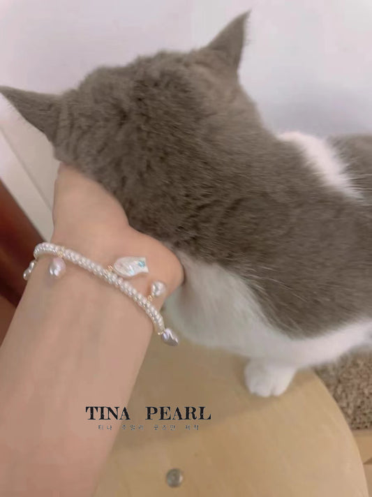 TINA Jewelry Freshwater pearl Fish Baroque, multi-type pearl bracelet