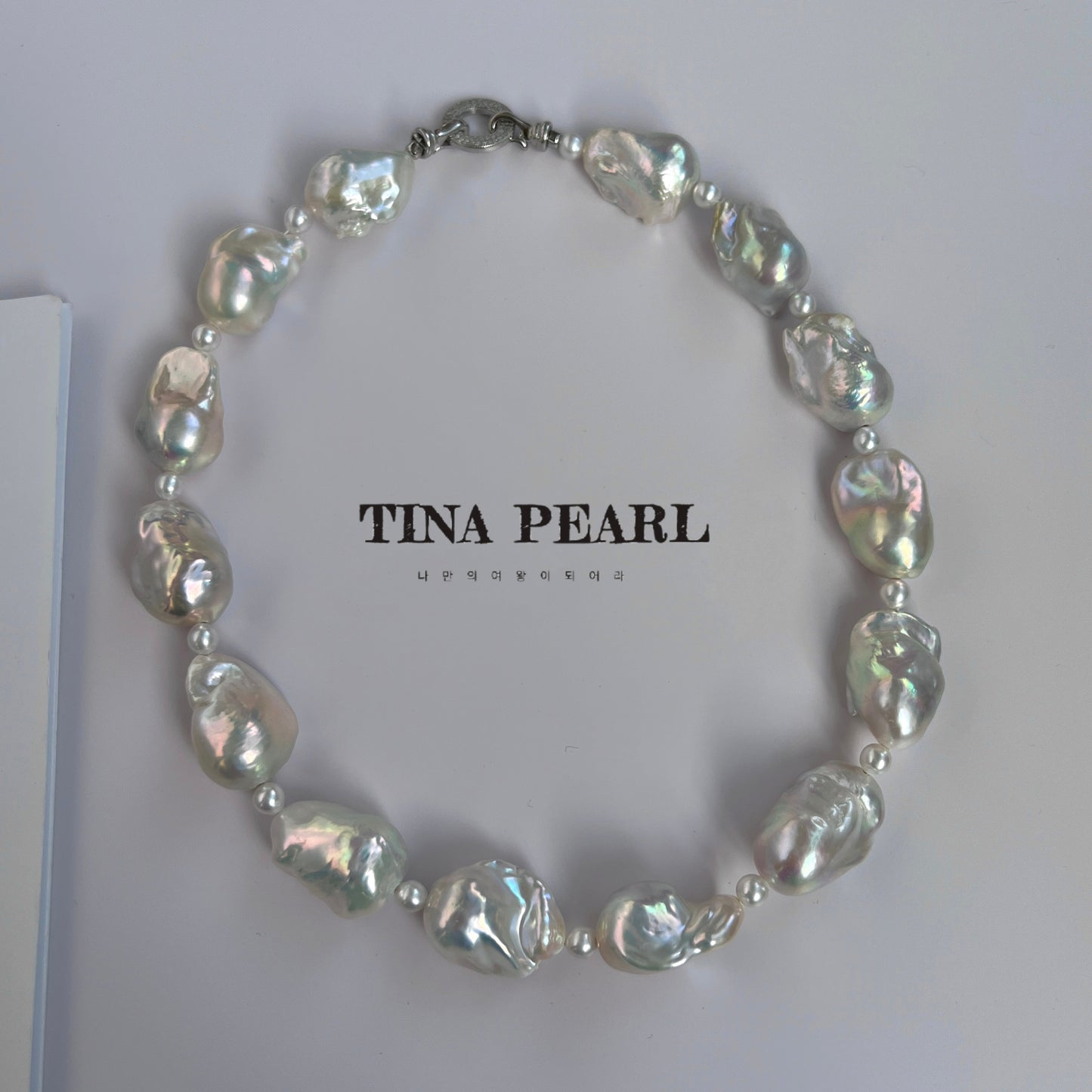 TINA Jewelry Natural Aurora Freshwater Baroque Pearl necklace