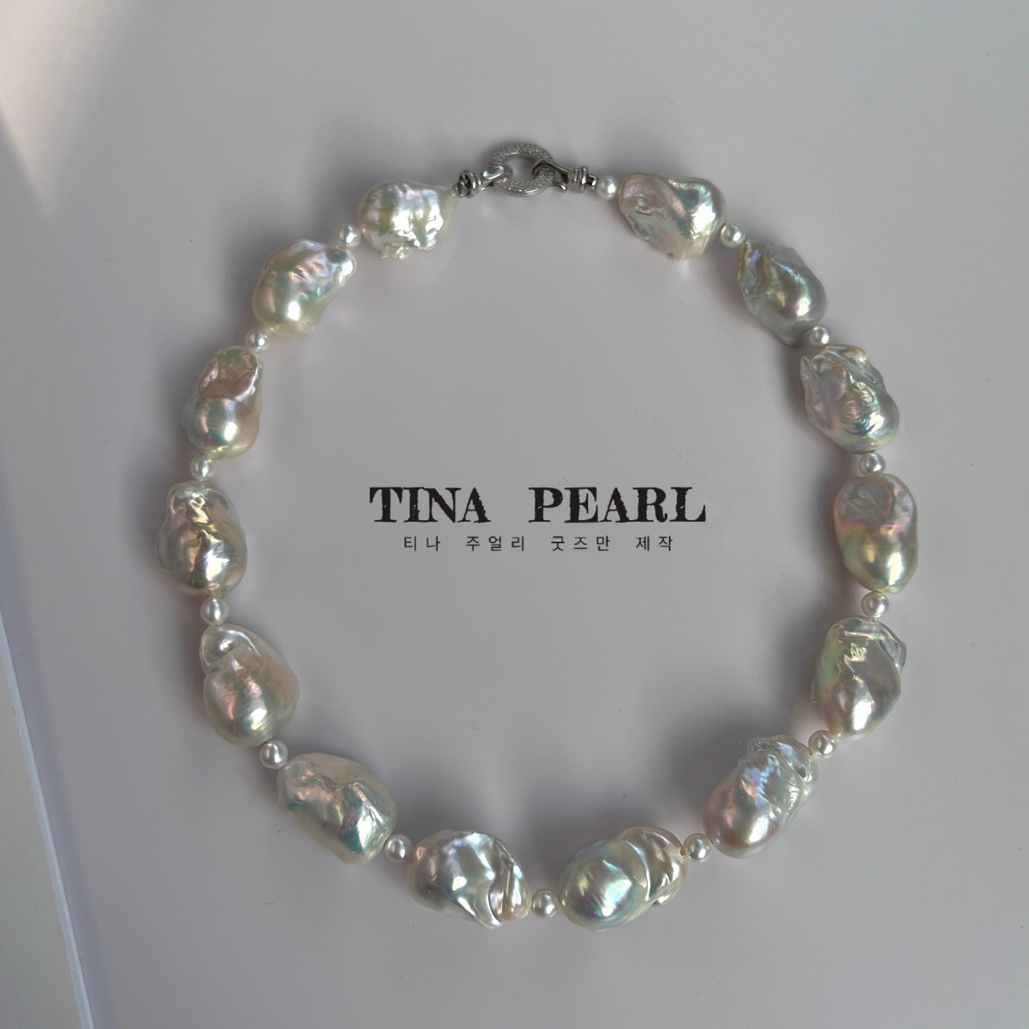 TINA Jewelry Natural Aurora Freshwater Baroque Pearl necklace