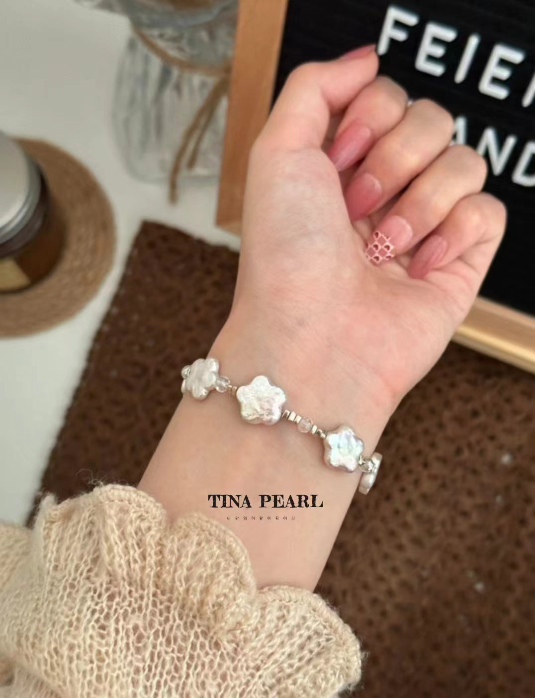 TINA Jewelry, Floral Pearls, elegant and cute pearl set