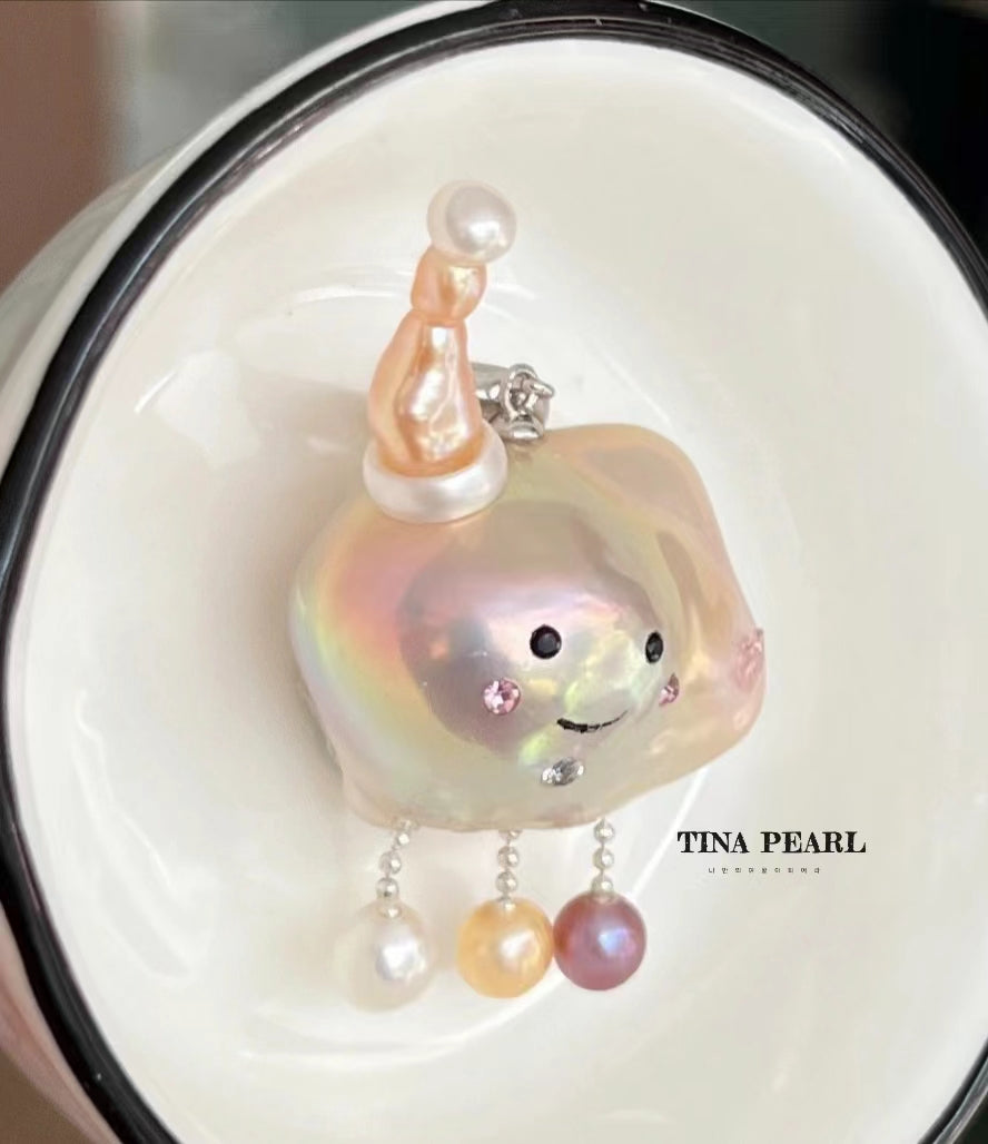 TINA Jewelry Creative Pearl collection Cloud Pearl Pendants, size about 22×27mm, accessories made of S925 silver, unique design
