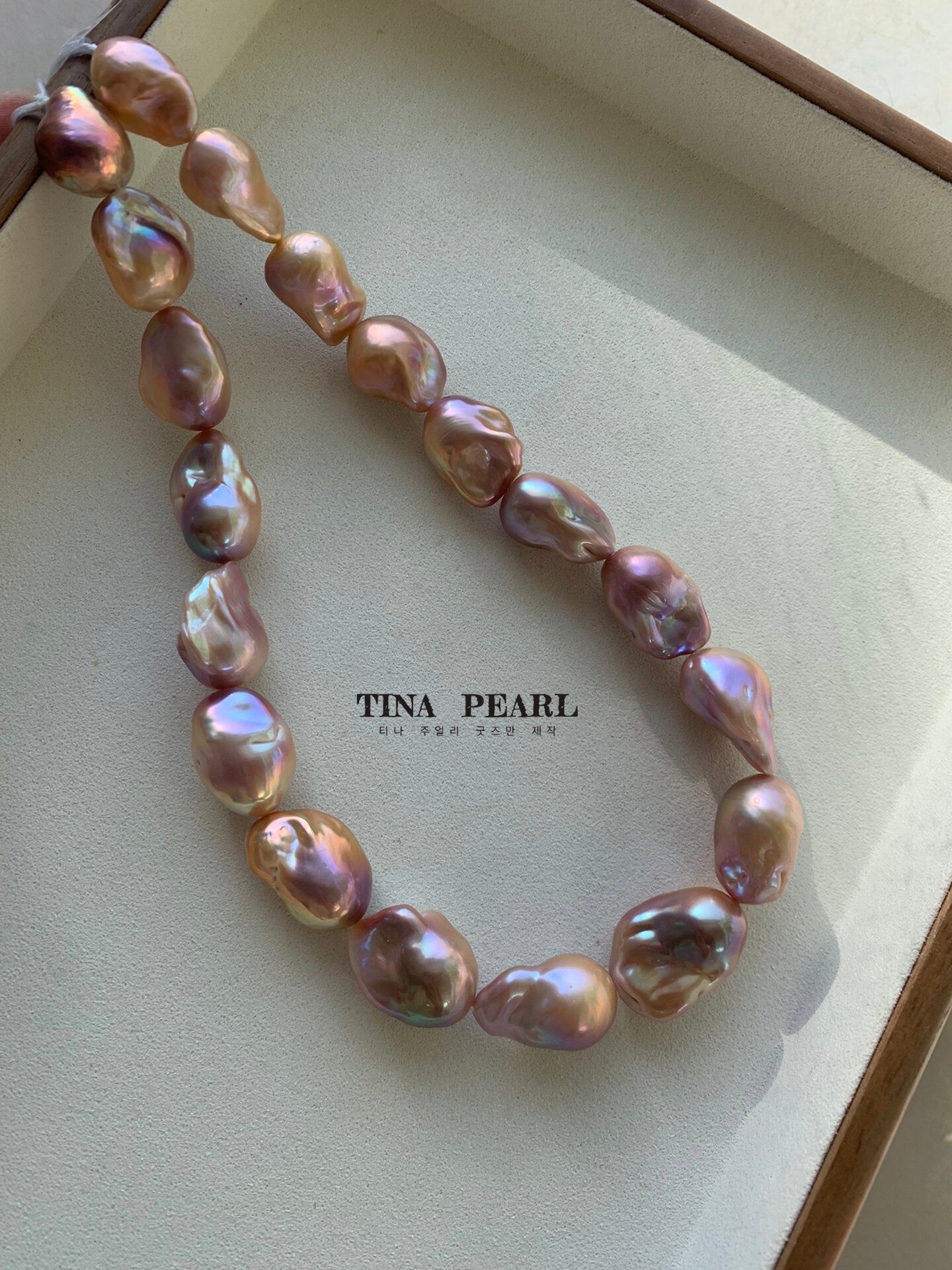 Natural Freshwater Colorful Baroque Pearls Necklace