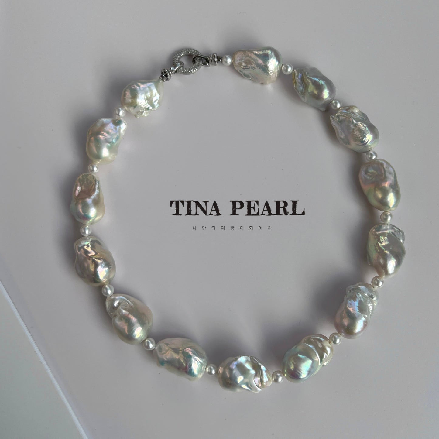 TINA Jewelry Natural Aurora Freshwater Baroque Pearl necklace