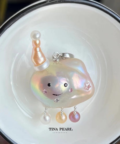 TINA Jewelry Creative Pearl collection Cloud Pearl Pendants, size about 22×27mm, accessories made of S925 silver, unique design