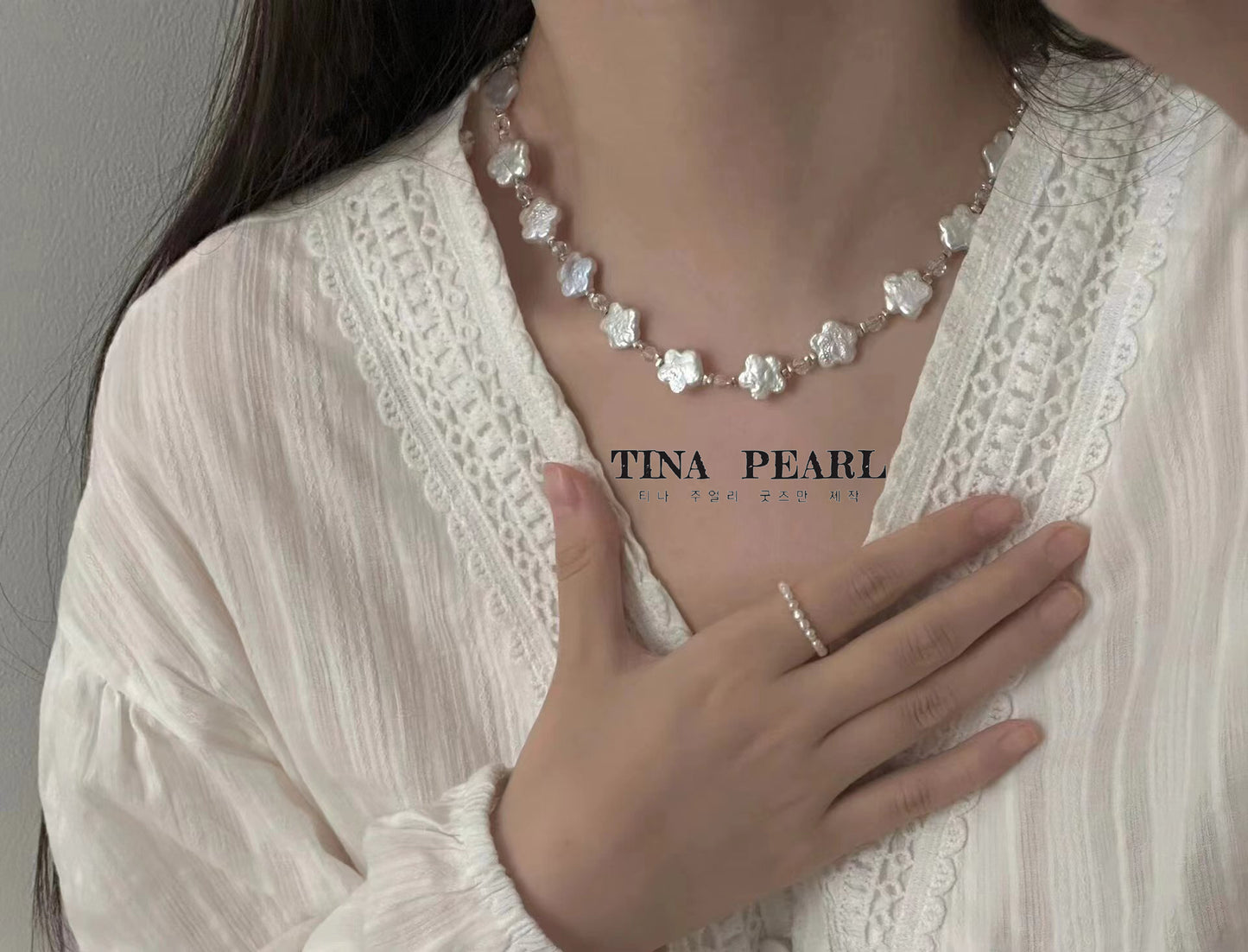 TINA Jewelry, Floral Pearls, elegant and cute pearl set