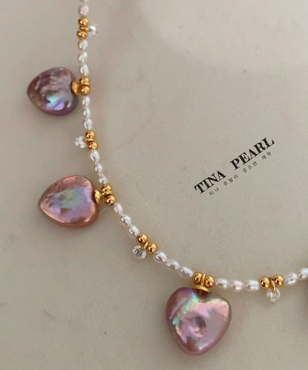 TINA Jewelry Fresh Water Dazzle Love Pearl lovely elegant simple style necklace