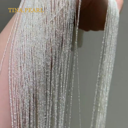 The total length of natural wild seawater pearl 1-1.5mm pearl necklace is about about40cm