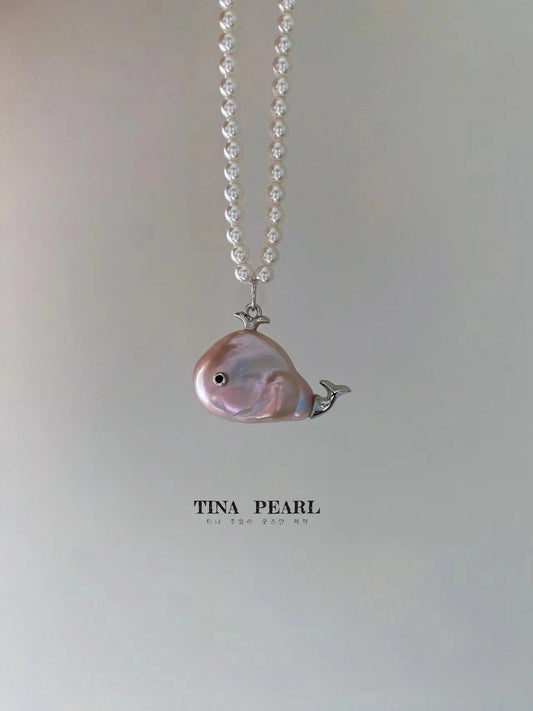 TINA Jewelry Freshwater Pearl Baroque Little Whale Pearl necklace