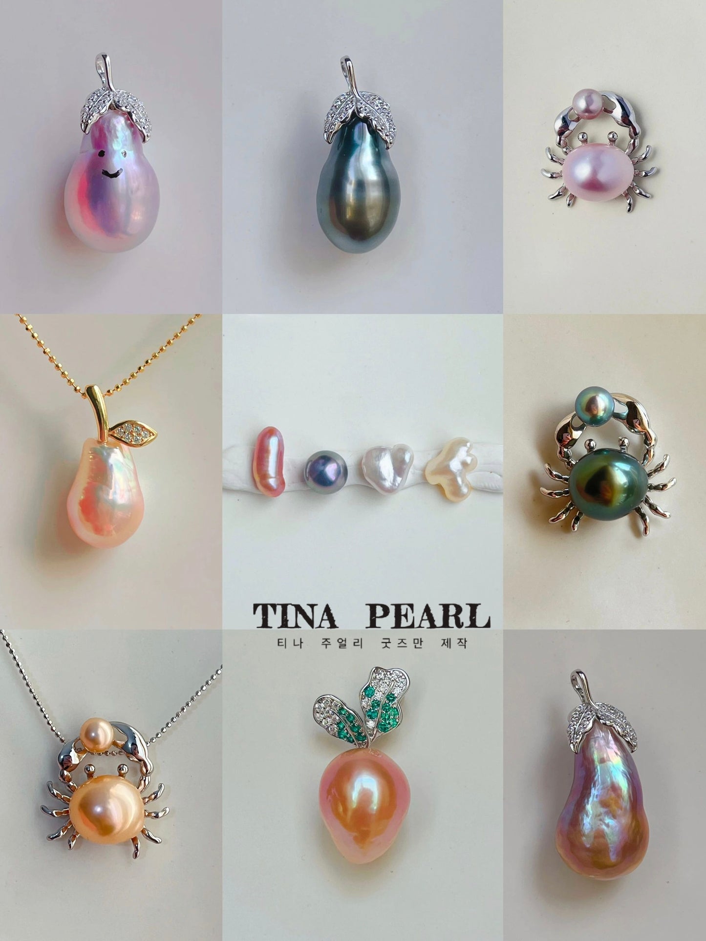 The creative pearl collection, each made of high-quality sea and freshwater pearls, is carefully crafted by artisans