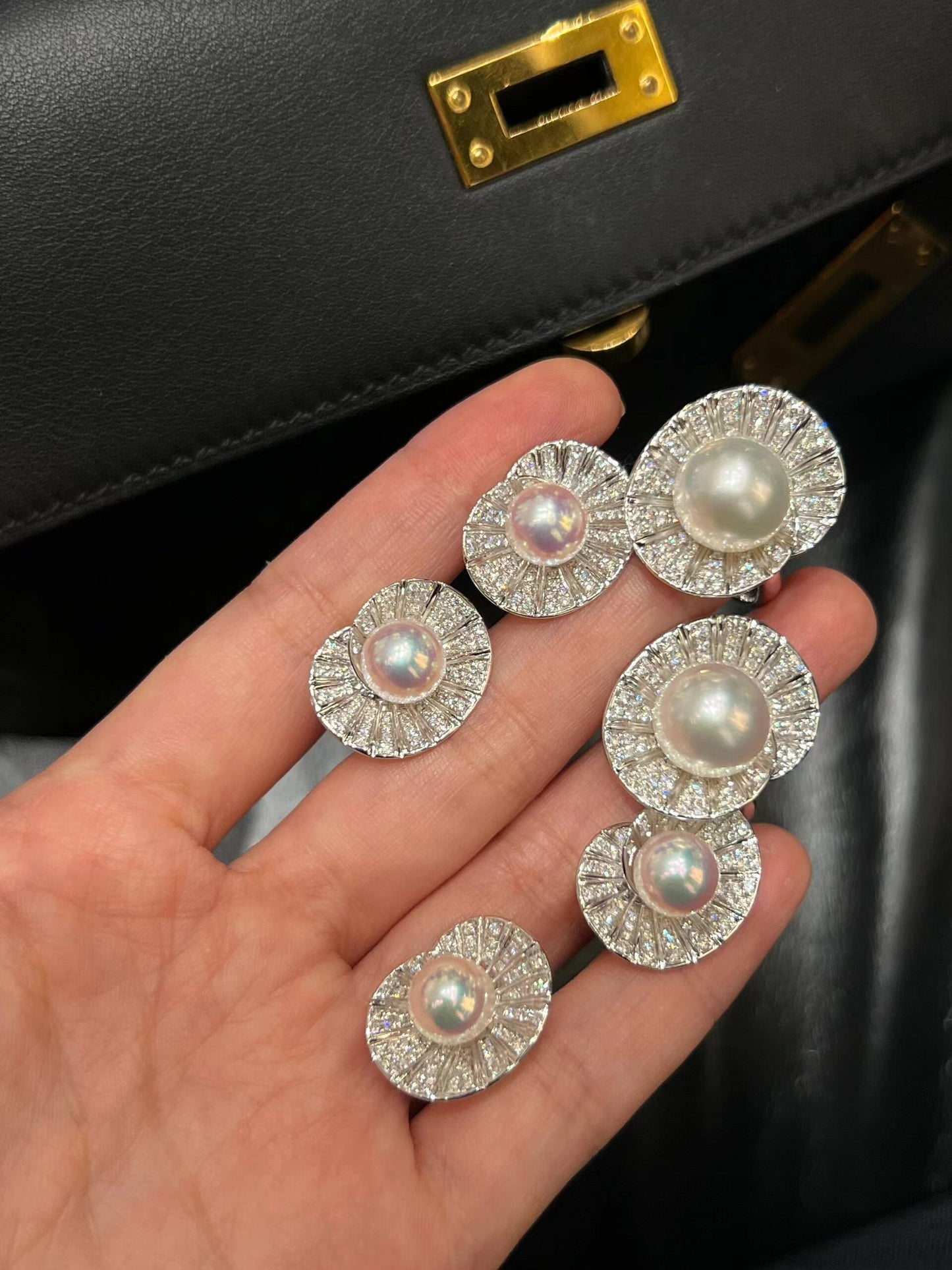 TINA Jewelry Design style AKOYA Sea Pearl earrings