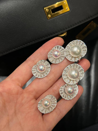 TINA Jewelry Design style AKOYA Sea Pearl earrings