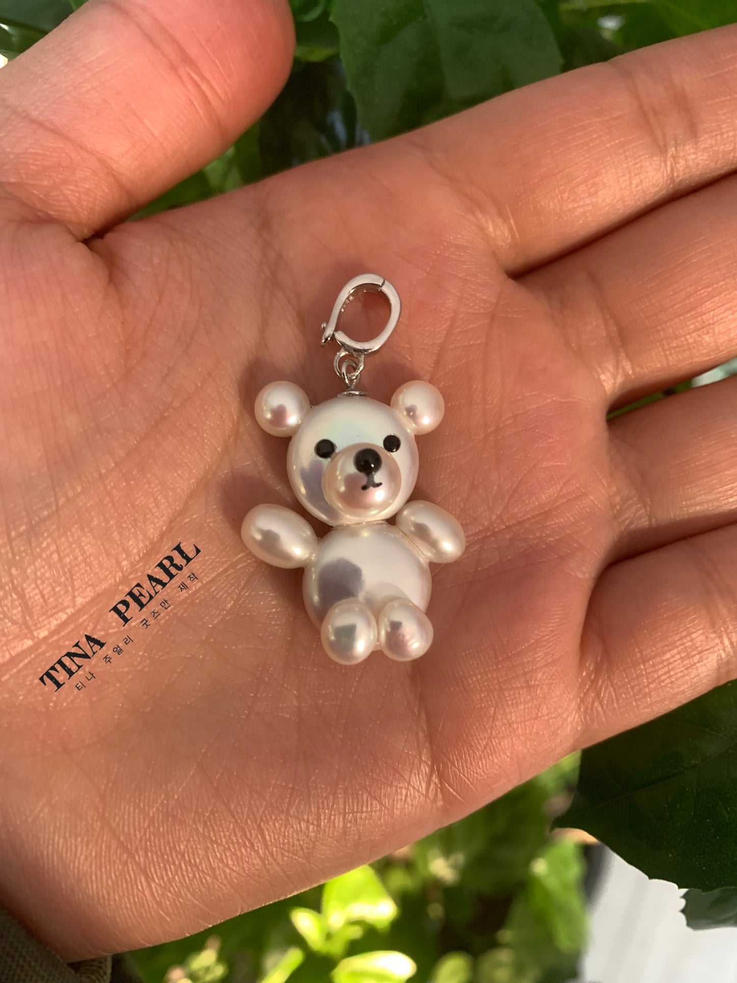 TINA Jewelry Creative Pearl Series Bear Pearl Pendant (accessory is S925 silver buckle)