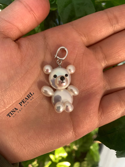 TINA Jewelry Creative Pearl Series Bear Pearl Pendant (accessory is S925 silver buckle)