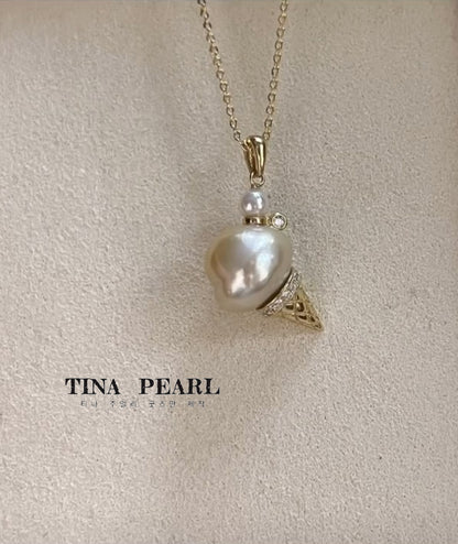 TINA Jewelry can choose fresh water seawater, different styles of sweet cone cute pearl pendants