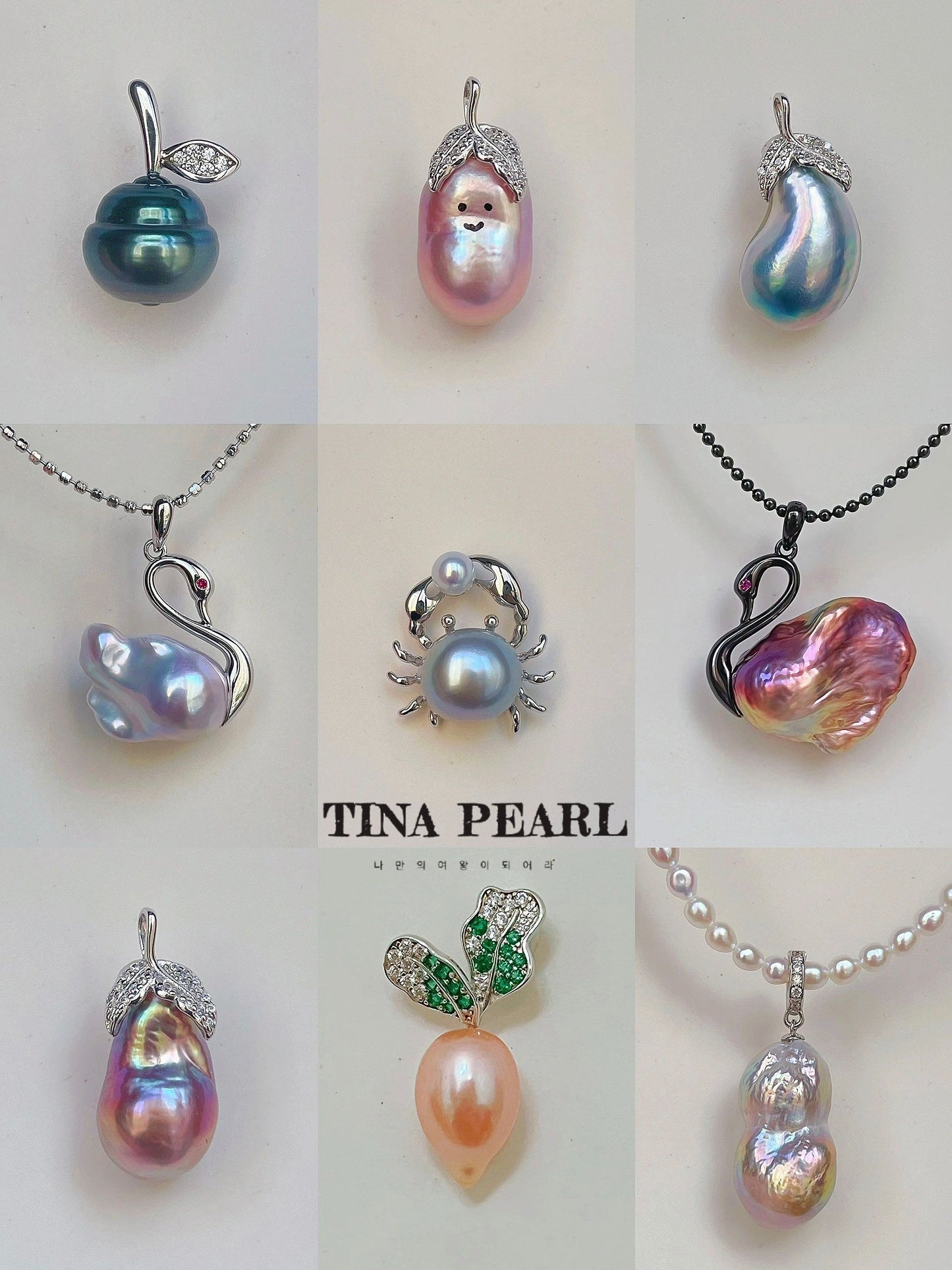 The creative pearl collection, each made of high-quality sea and freshwater pearls, is carefully crafted by artisans