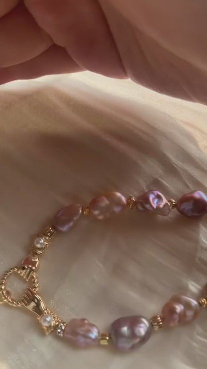 TINA Jewelry Sunset series Fresh water Baroque mixed color handmade pearl necklace, each natural pearl is different, the delivery will not be exactly the same as the picture, but each pearl and silver accessories are selected, the total length of the neck
